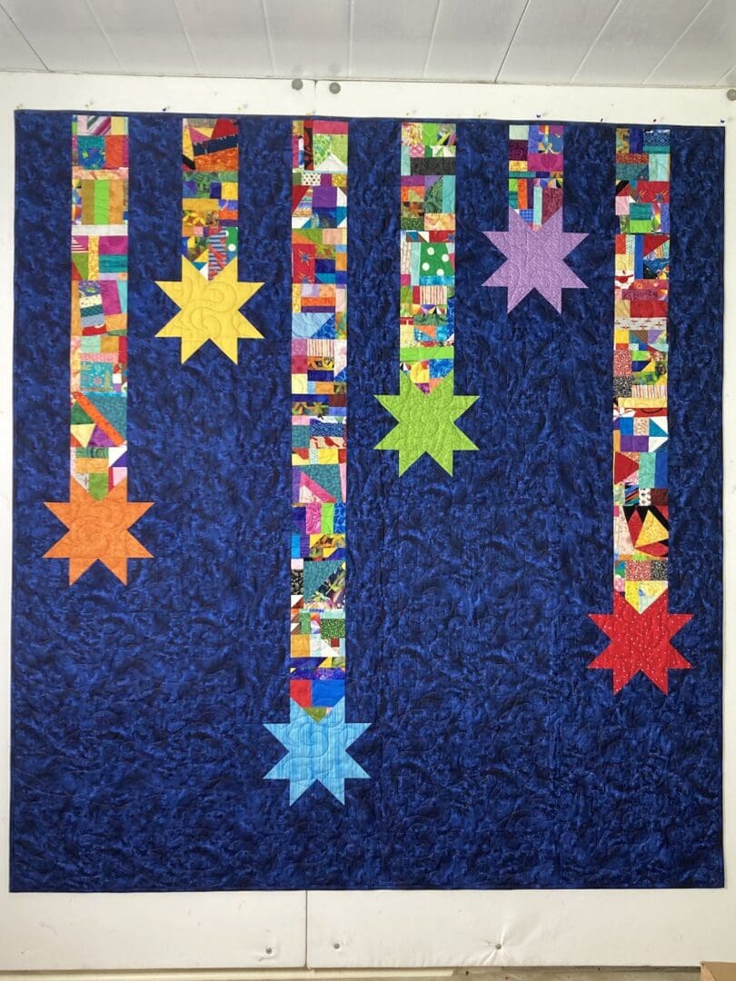 Shooting Stars Quilt Work on the wall